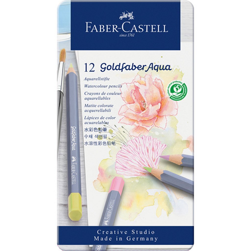 faber castell fc-114622 goldfaber aqua pastel aquarelpotloden 12 stuks