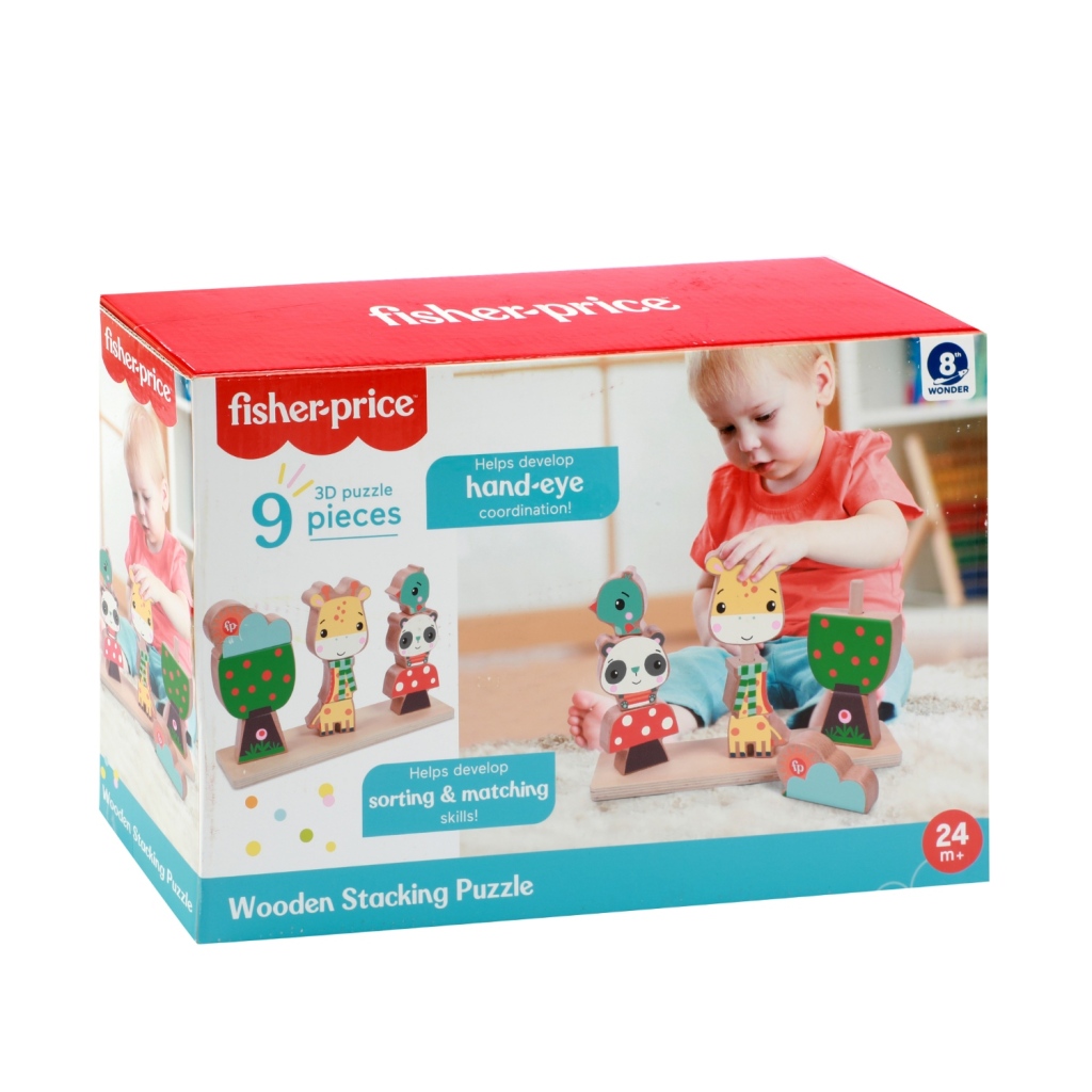 Fisher Price stapelpuzzel hout afbeelding
