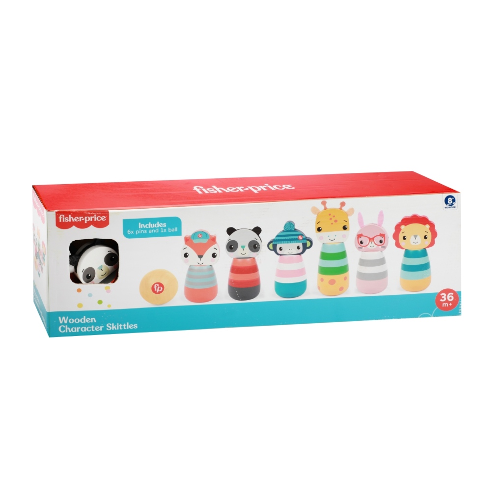 Fisher Price houten kegelspel dieren afbeelding