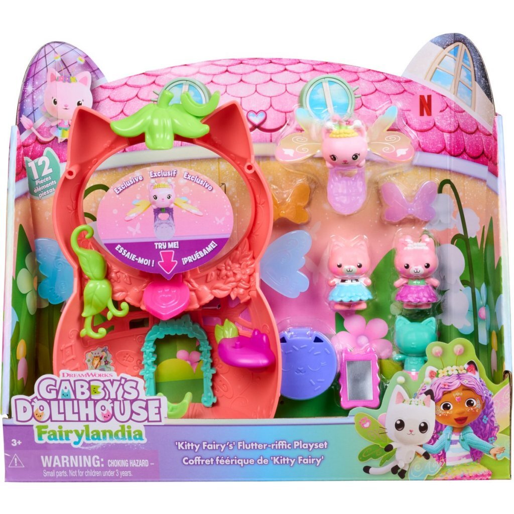 Gabby's Poppenhuis Fairylandia Kitty Fairy's Fladdertastische Speelset