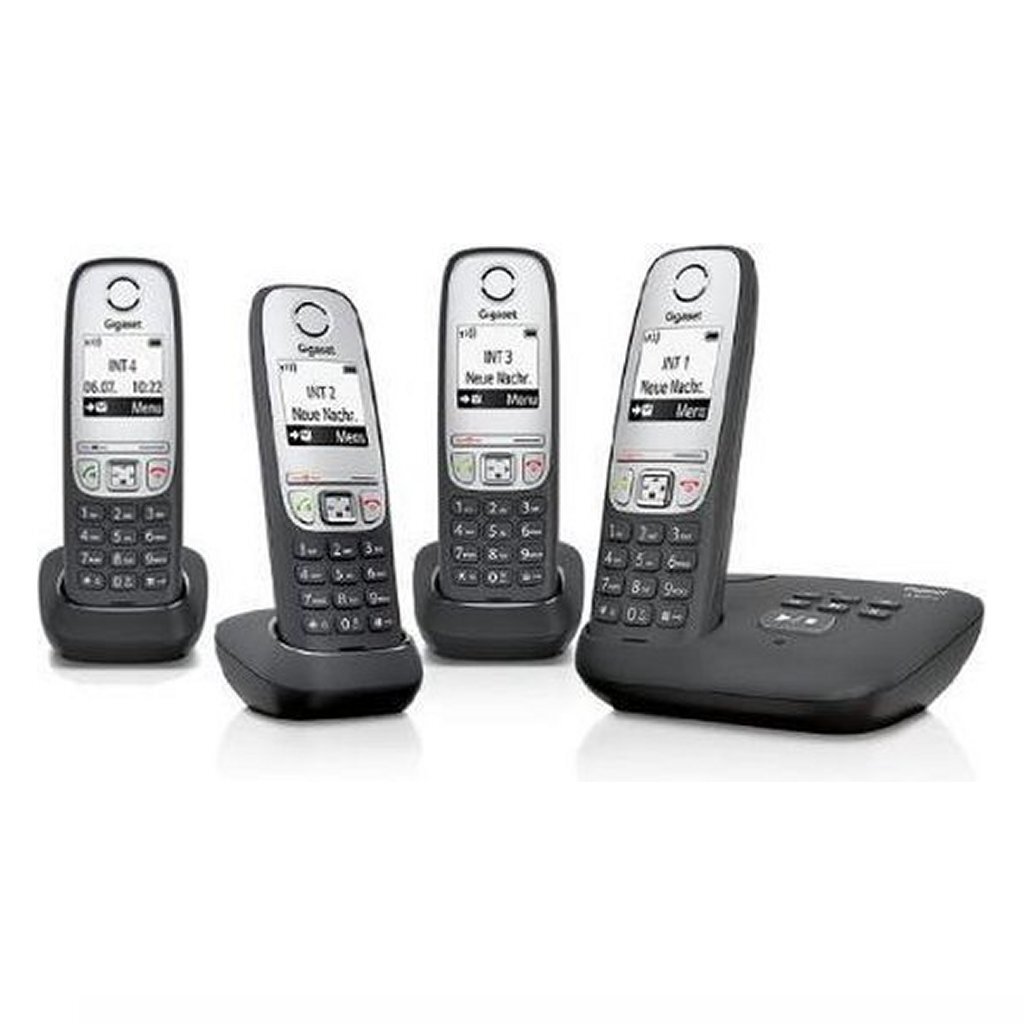 Gigaset A415A Quattro DECT Telefoon + Antwoordapparaat Zwart/Zilver