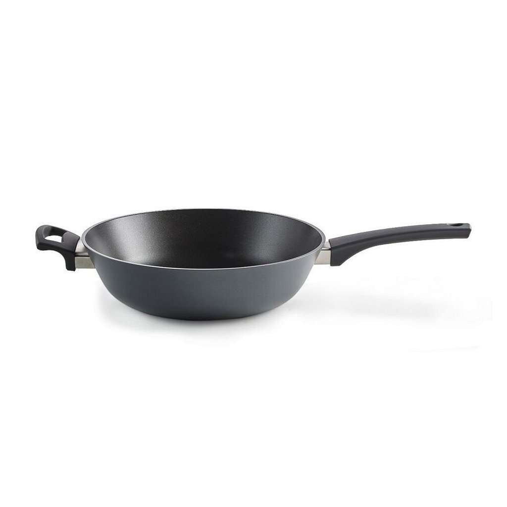 habonne alumax wok met handsteel 30 cm zwart