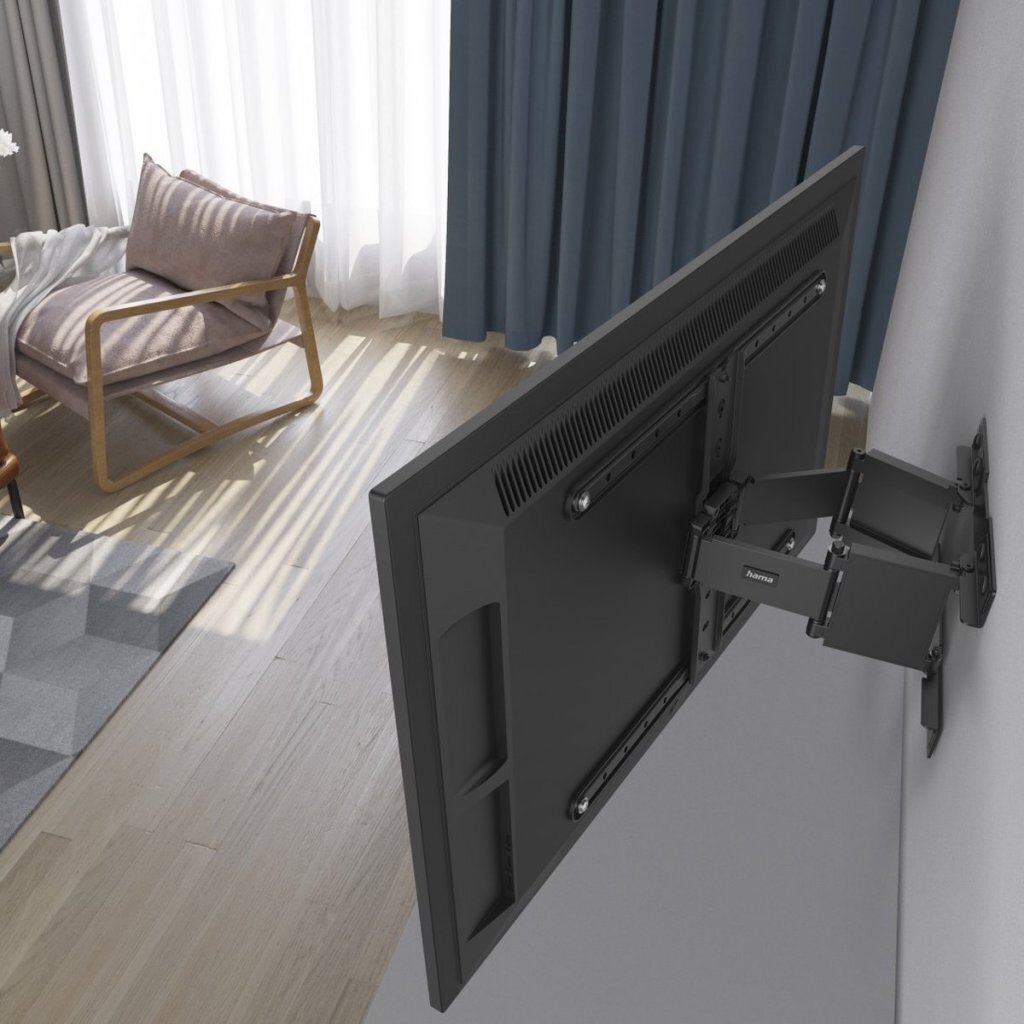 Hama TV-Wandhouder FULLMOTION Ultraslim 600x400 229 cm (90) Zwart