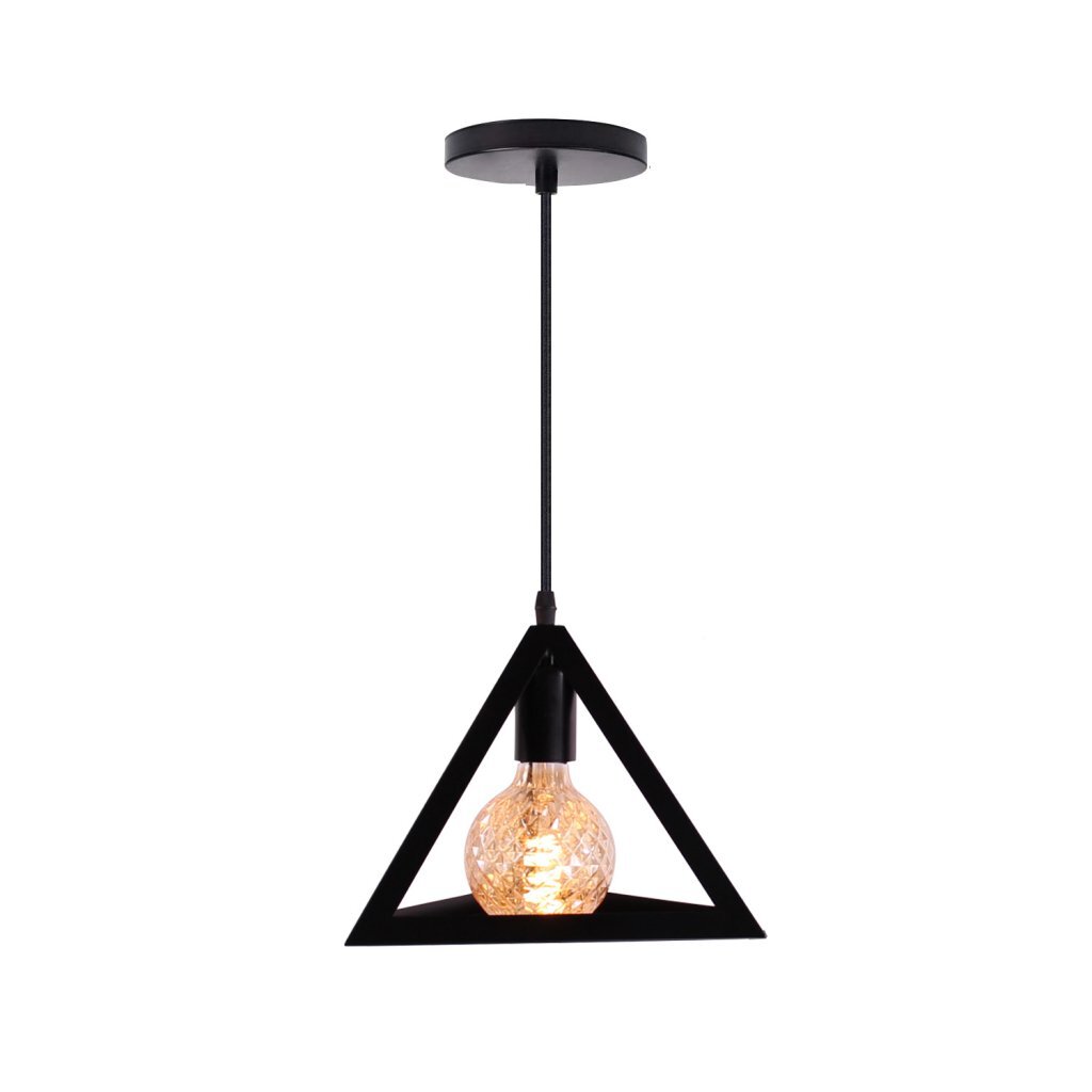 homestyle pro mk007-b industriele pyramide hanglamp 25x22 cm zwart/metaal