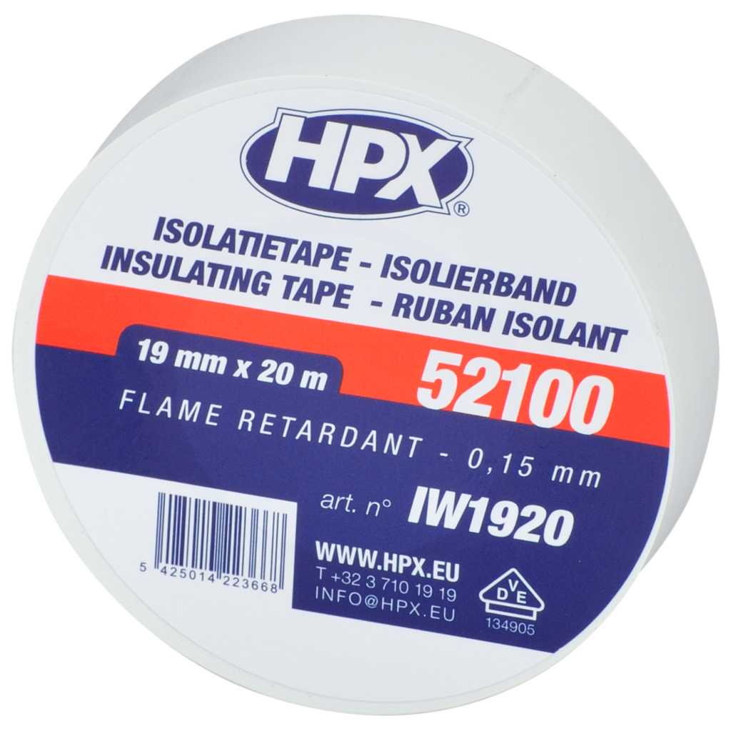 hpx isolatietape wit 19mmx20m