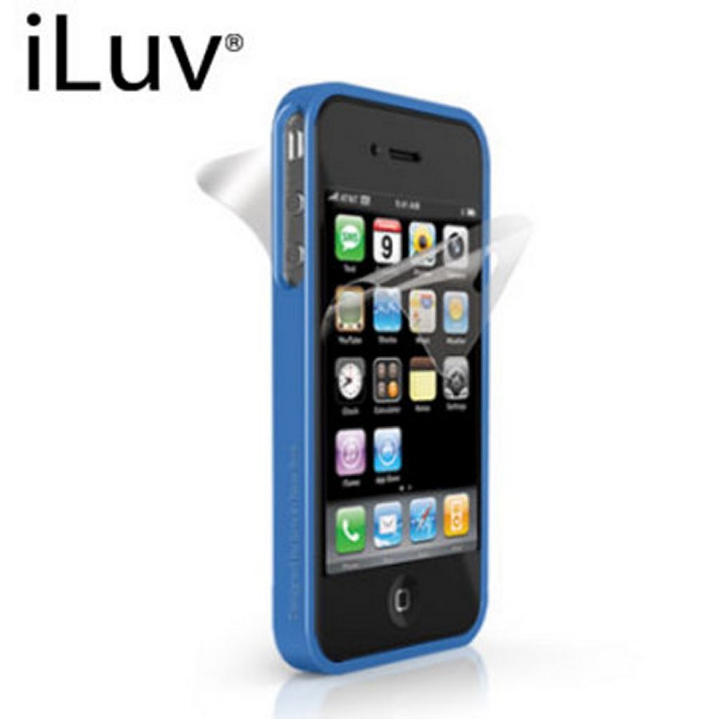 iLuv Siliconen Bumper Case voor iPhone 4 Blauw