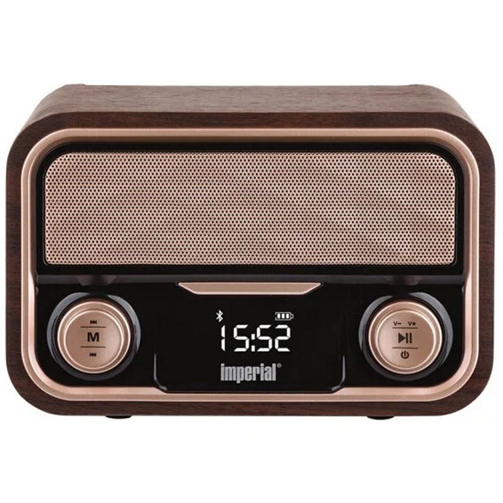 imperial beatsman portable retro radio luidspreker bruin