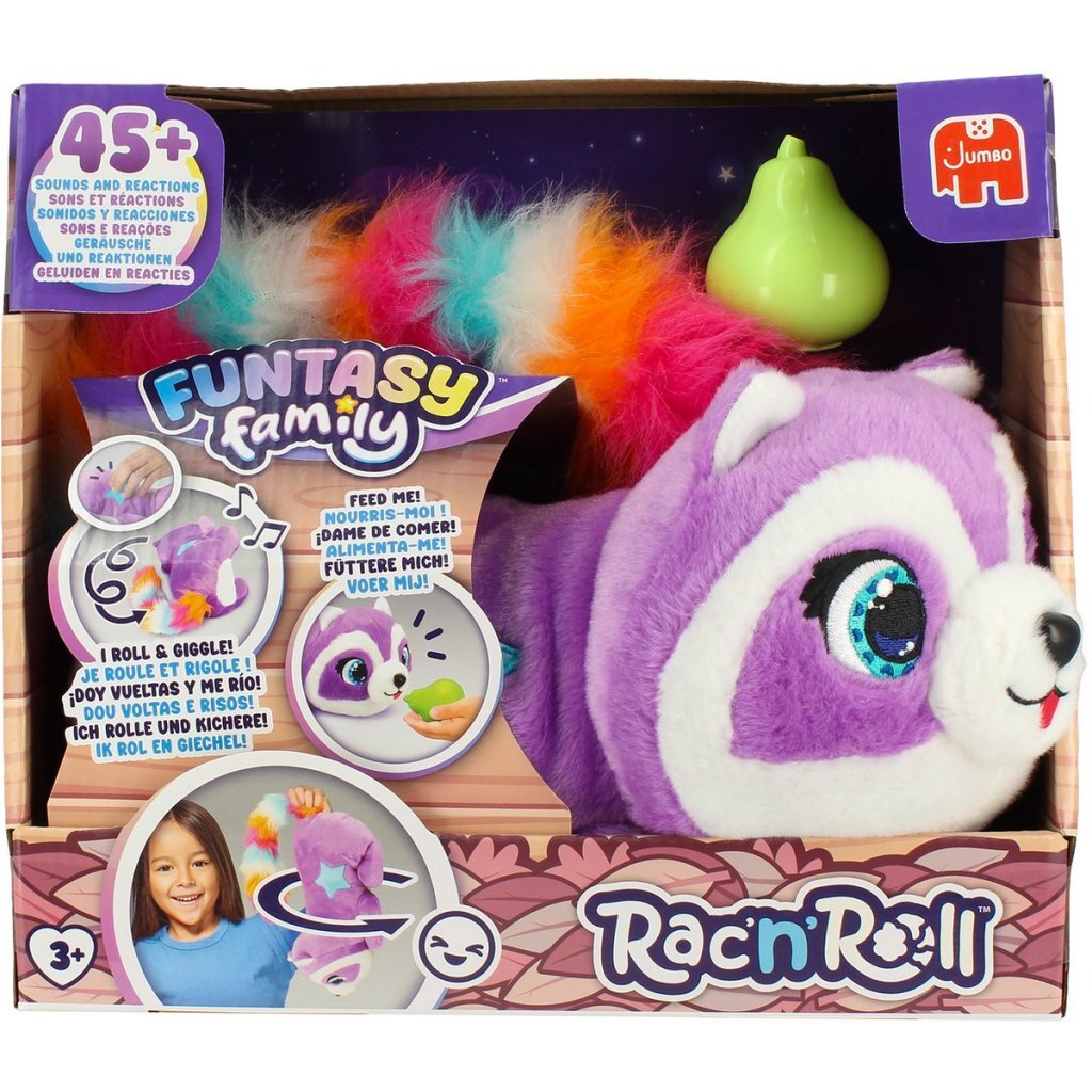 Jumbo Funtasy Family Rac and Roll Knuffel Wasbeer + Geluid