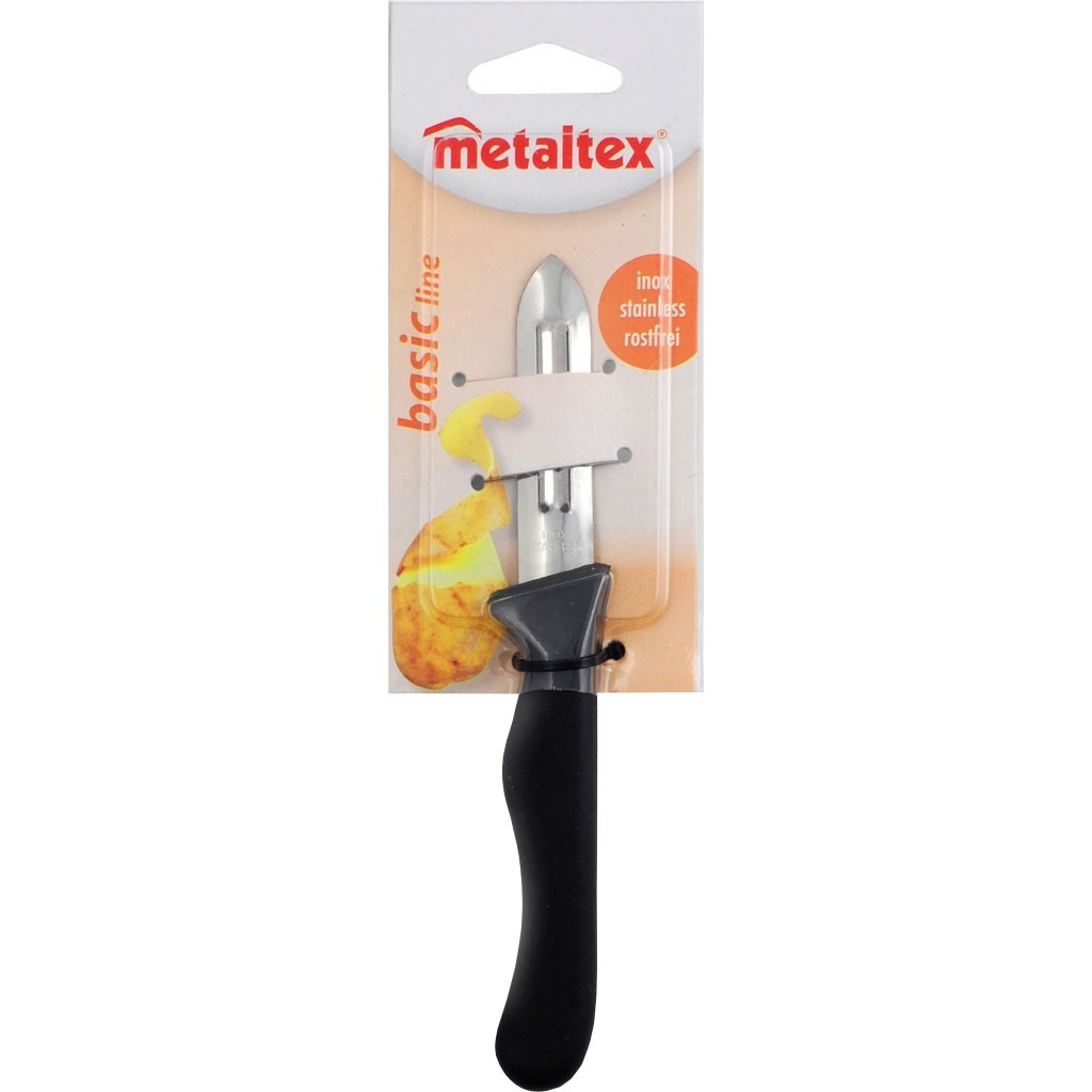 Metaltex basic line schilmes 25 cm zwart/rvs