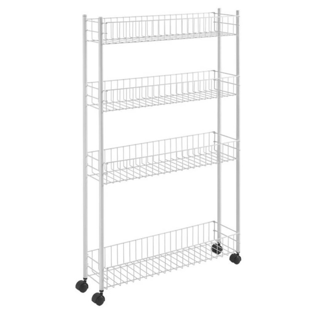 Metaltex fino opbergrek 4 etages 58x16x95 cm wit afbeelding