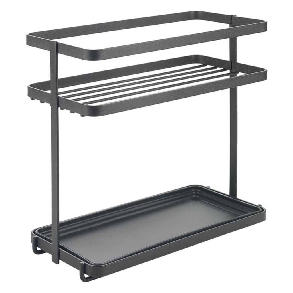 Metaltex kruidenrek 2 etages 23x11x22 cm zwart/metaal
