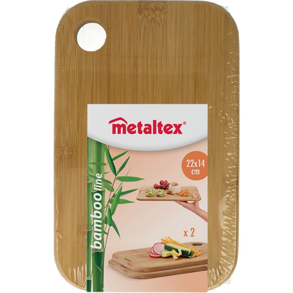 Metaltex bambooplanken 22x14x1 cm 2 stuks