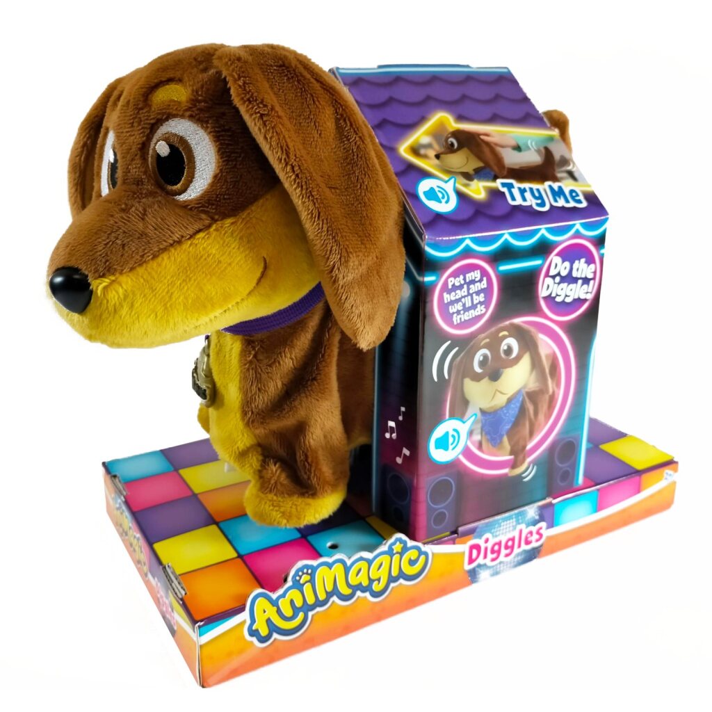 Overige Merken Animagic knuffel hond diggles + geluid afbeelding