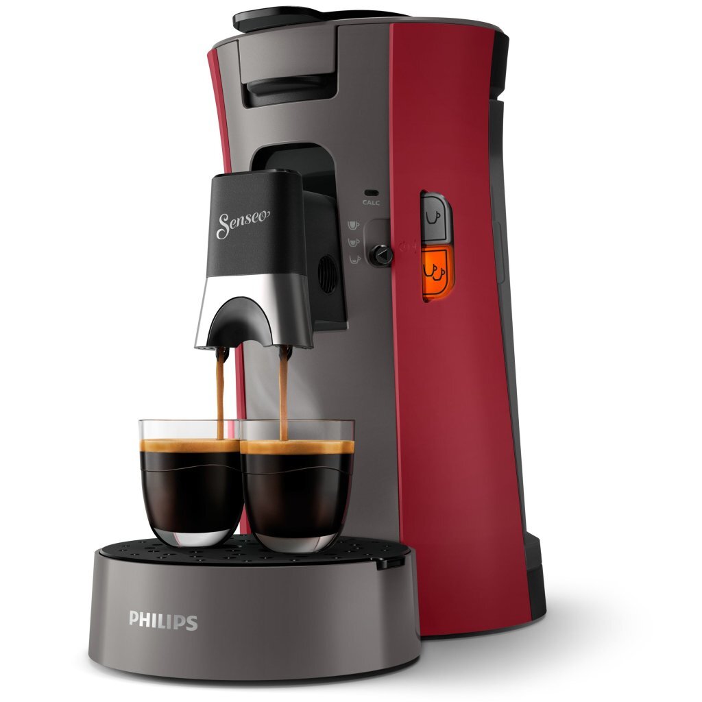 Philips csa230/90 senseo select koffiepadmachine rood/grijs afbeelding