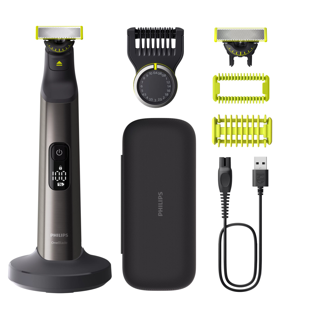 Philips QP6652/61 OneBlade Pro 360 Face+Body Trimmer Zwart/Lime