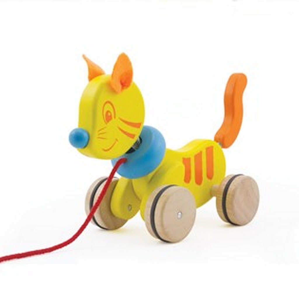 Pintoy p13500 houten trekfiguur kat afbeelding