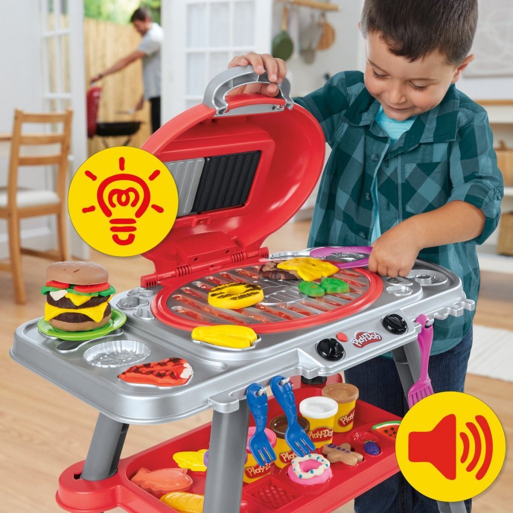 Play-Doh Gloeiende Grill Speelset + Licht en Geluid