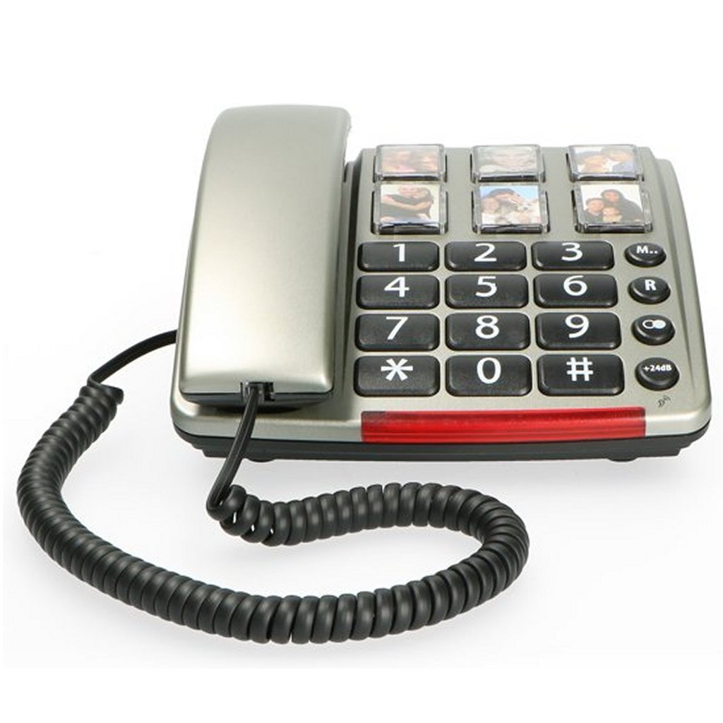 Profoon TX-560 Big Button Telefoon + LED-Licht Zilver