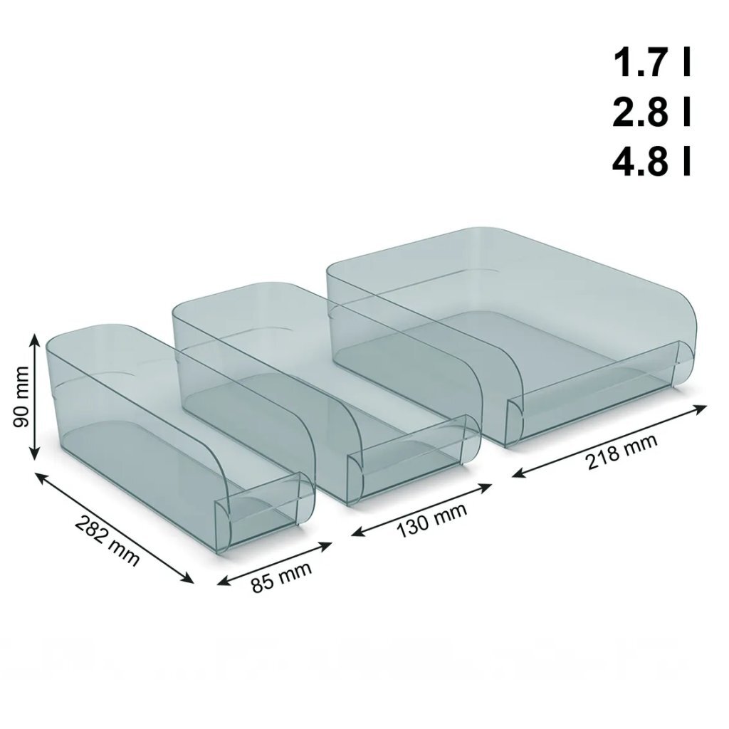 Rotho Liskamm Koelkast Organizer Set 3-delig Transparant