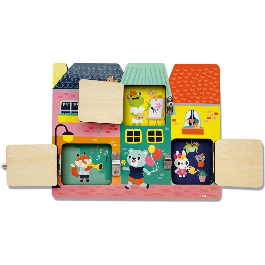 SES Creative Houten Puzzel met Slotjes