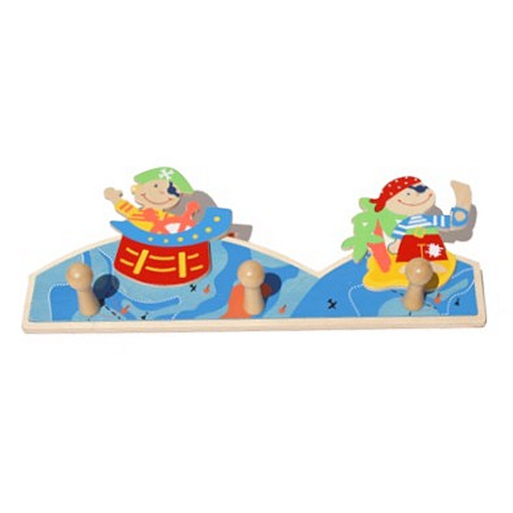 Simply For Kids houten kapstok piraat afbeelding
