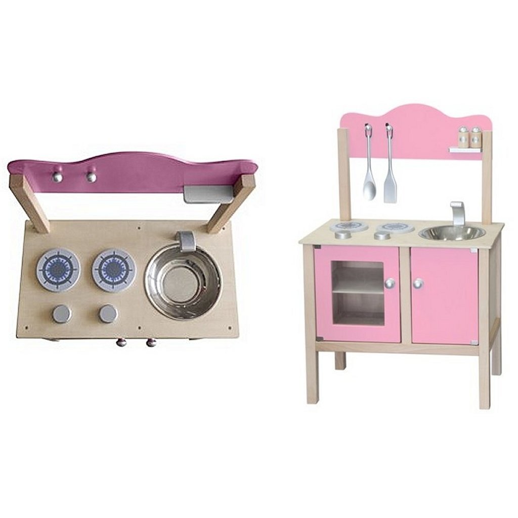 Simply For Kids houten kinderkeuken roze afbeelding