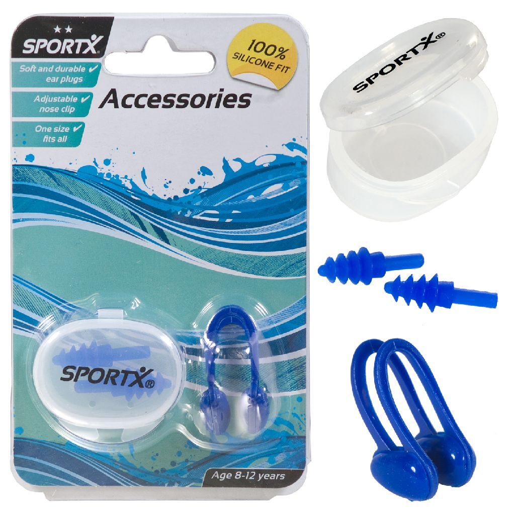 SportX neusclip en oordopjes junior
