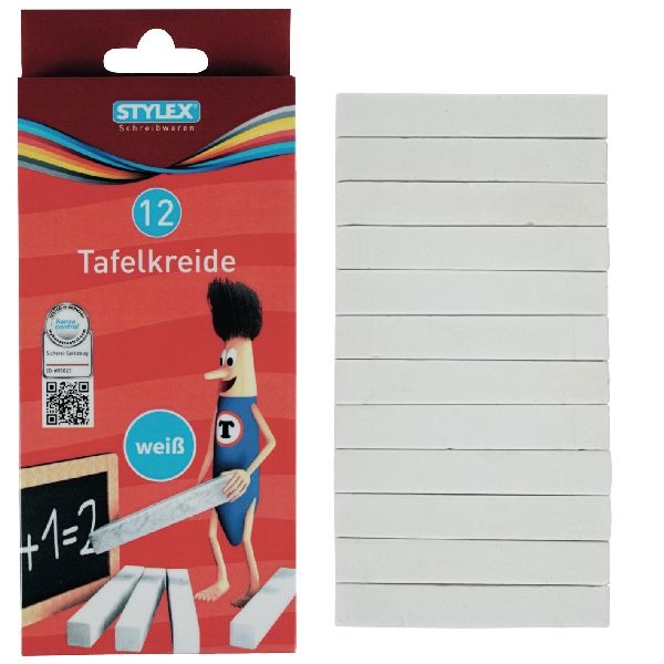 Stylex bordkrijt wit 10stuks afbeelding