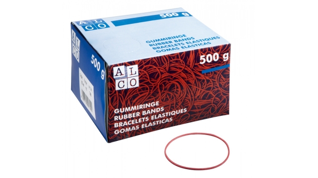 Alco AL-740 Elastieken 65mm 500 Gram In Doos Rood