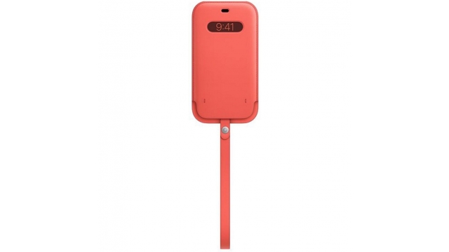 Apple IPhone 12 Pro Max Leren Sleeve MagSafe Pink Citrus