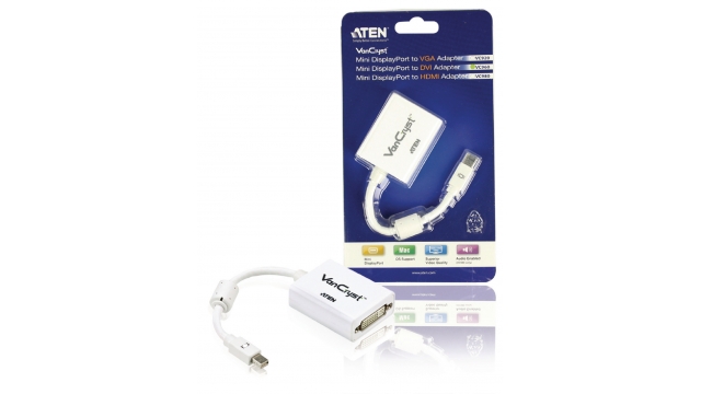 Aten VC960-AT Mini Displayport Kabel Mini-displayport Male - Dvi-i 24+5-pins Female 0.15 M Wit