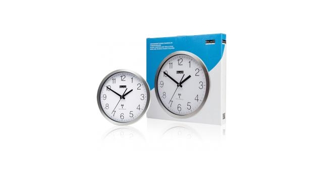 Balance HE-Clock-89 Aluminium Zendergestuurde Wandklok