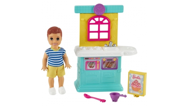 Barbie Skipper Babysitter Speelset Keuken met Jongen
