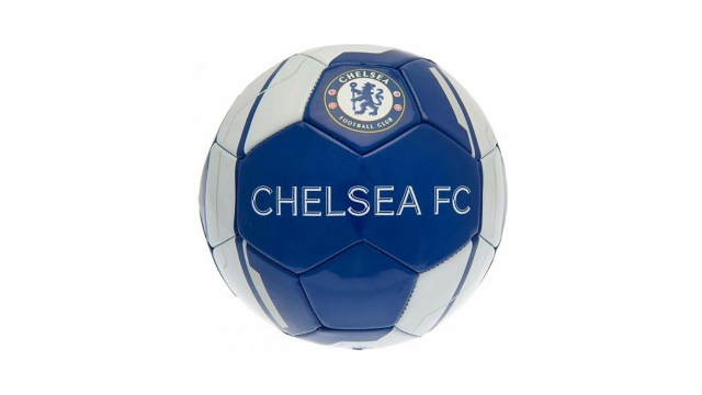 Chelsea FC Voetbal met Logo Maat 5 Zilver/Blauw