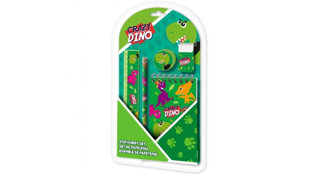 Crazy Dino Schrijfset 5-delig