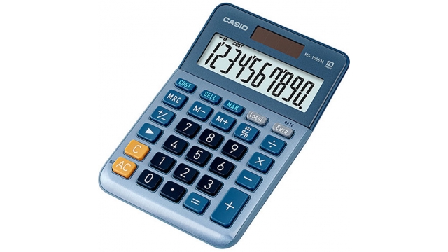 Casio MS-100EM Calculator Blauw