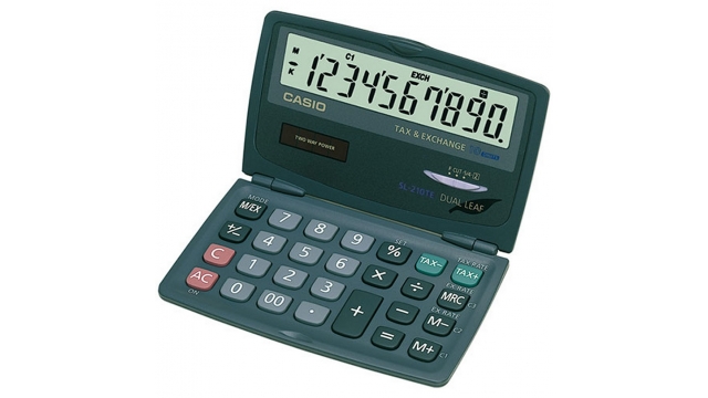 Casio SL-210TE Calculator Groen