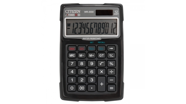 Citizen CI-WR3000 Calculator WR3000 Outdoor Desktop BusinessLine Black