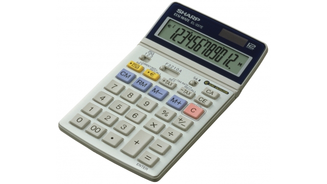 Citizen SH-EL337C Calculator Sharp EL337C Zilver Desk 12 Digit