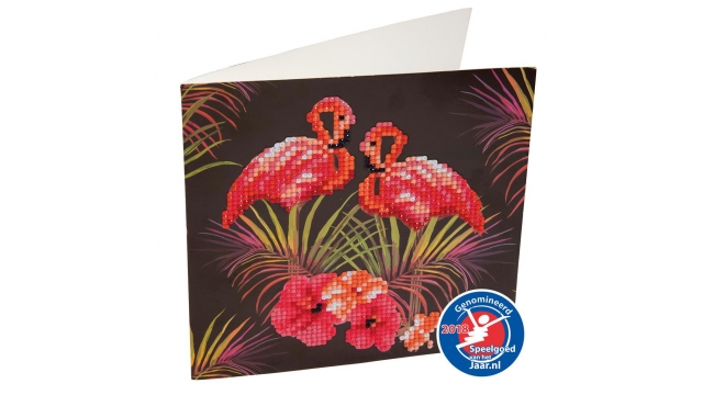 Craft Buddy Crystal Art Diamond Painting Flamingo's 18x18 cm