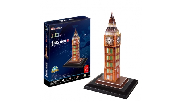 Cubic Fun 3D Puzzel Big Ben + LED Verlichting 28 Stukjes