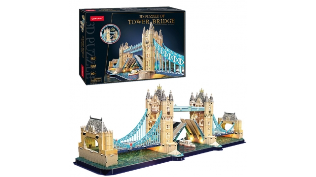 Cubic Fun 3D Puzzel Tower Bridge + LED Verlichting 222 Stukjes