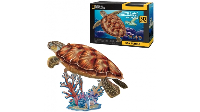 Cubic Fun National Geographic 3D Puzzel Zeeschildpad 31 Stukjes