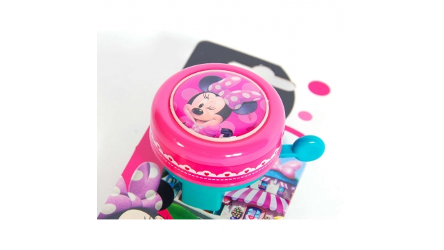 Disney Minnie Mouse Fietsbel Roze/Groen