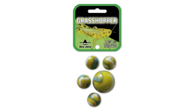 Don Juan Grasshopper Knikkers 21 Stuks 16+25 mm