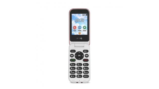 Doro 7030 Mobiele Telefoon + Alarmknop Rood/Wit