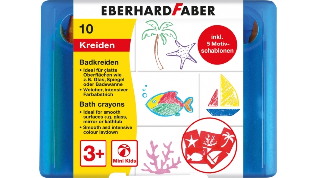 Eberhard Faber EF-524110 Badkrijt 10 Stuks Bewaarbox Incl. 5 Patronen