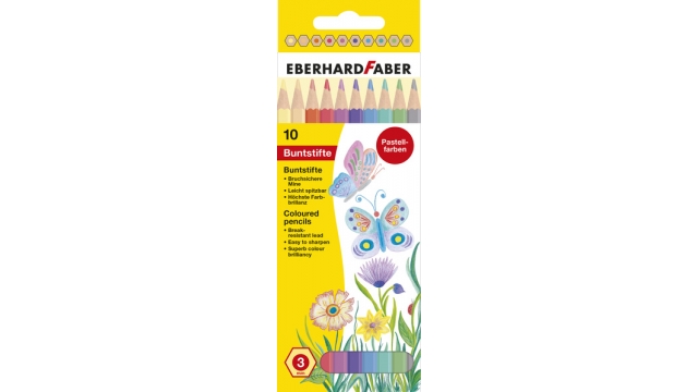 Eberhard Faber EF-514810 Kleurpotloden Pastel Kleur 10 Stuks Assorti
