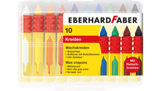 Eberhard Faber EF-521009 Waskrijt Rond Met Gripzone 10 Stuks Assorti