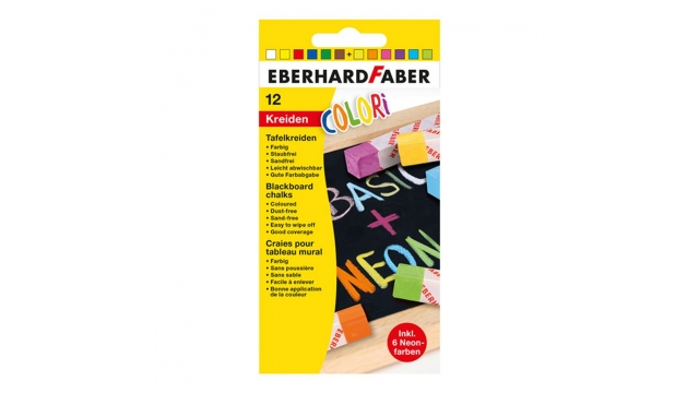 Eberhard Faber EF-526012 Bordkrijt Vierkant 12 Stuks